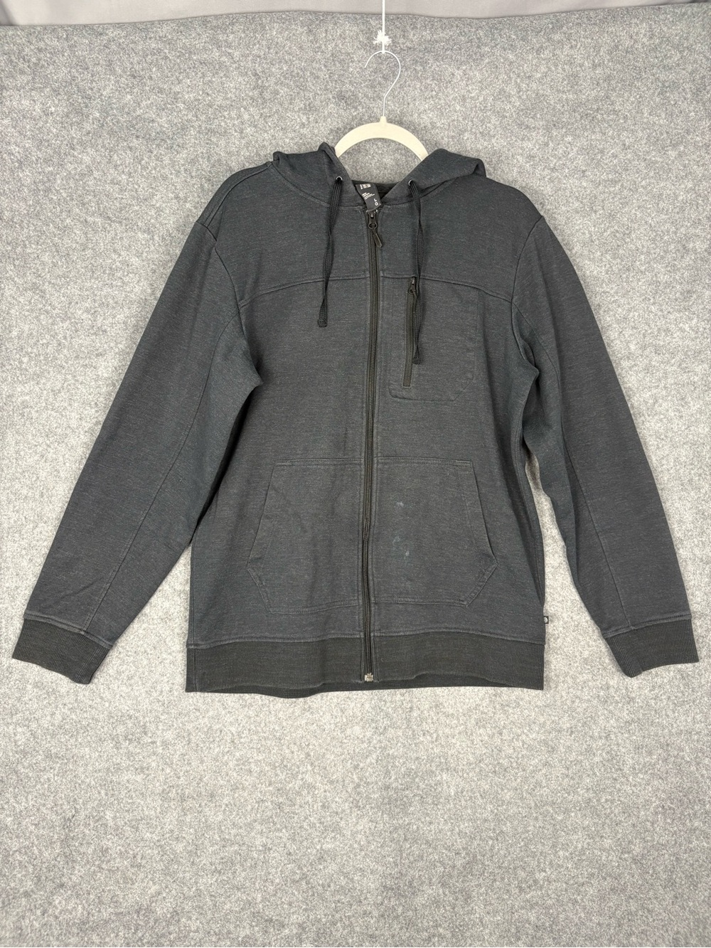 Mountain Hardwear Men’s Large Charcoal Full Zip Hoodie Organic Cotton